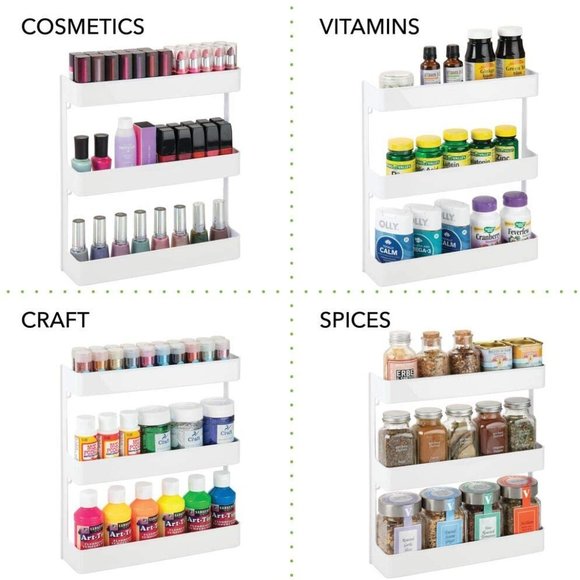 New White 3 Tier Storage Organizer Shelf - Picture 5 of 5